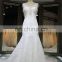 2017 Sexy Pearls Beaded Appliques Lace Spaghetti Straps Backless Mermaid Wedding Dress Tiamero 1A008
