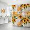 i@home bathroom yellow sunflower floral printed shower curtain painting sets with non-slip rugs