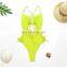 One Piece Swimsuit Women Bandage Swimwear Strings Bathing Suit Sexy High Cut Monokini Neon Bodysuit Sexy Swimsuit
