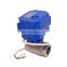 Mini Electric Actuator with CWX25 stainless steel 304  Ball Valve 12V,24V,AC220V