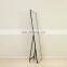 Black metal frame  full length floor free stand mirror