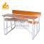 Wooden primary 3-seater school desk with bench