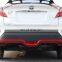 For Toyota CHR C-HR 2017-2019 Rear Bumper Diffuser Bumpers Lip Protector Guard skid plate ABS Chrome finish