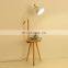 Nordic Coffee Table Solid Wood Table Top Floor Lamp LED Bedside Table Floor Lamp