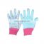 HANDLANDY Floral Pattern Cotton palm light blue pink lovely floral garden gloves HDD5094