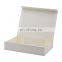 Ready stock shallow ivory color custom printing magnetic packaging gift box wholesale