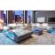 Hot Italy Design Sectional Sofa Bed  Modern LED Living Room Furniture Genuine Leather Sofas Sets
