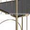 K&B hot sell arch shape design light luxury gold metal glass decoration display shelves