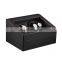 Black carbon fiber PU leather 4+6 automatic mechanical winding shaker motor box watch sales storage box