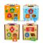 Hot sell beads coaster baby kids wooden activity cube wooden toys educational Geometric cube box educational toys