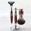 old fashioned 3 blades shaving razor and brush stand shaver set
