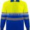 Custom Design Long Sleeve Polo Shirts with Reflective Strips Working Polo T Shirt Reflective Tape