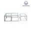 Stainless luxury End Table Home Furniture Italy Design Latest Teapoy Glass Coffee Table with Drawers