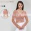 Long Sleeve Mesh Strappy Women Yoga Tops Factory Supply Cross Neckline Sports Tshirts