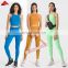 Custom Logo Good Quality Lycra Anti-Bacterial 2 Pcs Fitness Gym Set High Waist Yoga Suit Set For Women Workout Outfit Bra Set