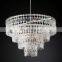 Hengzhi American Luxury Design Multiple Level Circle K9 Glass Light MARIGNAN TIERED ROUND CHANDELIER for Villa Lobby