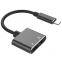 New design metal 2 in 1 usb type-c to audio adapter cable 3.5mm jack headphone for apple