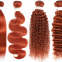 Ginger 350# Прямые прядки из 100% натурального неокрашенного человеческого волос, которые можно окрашивать