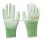 Nylon liner pu coated safety glove for electronic industry