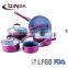 8 Pieces pressed aluminum cookware set with ceramic coating