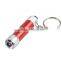 Custom Logo printed Colorful 3 LED Torch Light Keychain