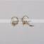 Simple jewellery design lever back 14k gold and cz earrings