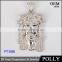 Hot sale 925 sterling silver AAA CZ jesus head necklace hip hop jesus face pendant