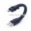 Super Short and flexible Micro USB Charging and data transmission Cable Perfectly for power bank