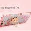 Keno Luxury Bling Bling Diamond Rhinestone Electroplating Flower Mobile Phone Case for Huawei P9