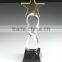 Handshaped Crystal trophy and award with engraving logo