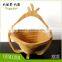 100% Bamboo Made Apple Shape Folding Fruit Basket