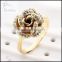 Factory price wholesale jewelry flower shaped charm brass rings