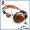 Factory price fashionable wood headphones with mic