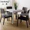 Modern design plastic dining room sets table and chairs 1723