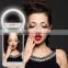 Portable Selfie LED Ring Flash Light Clip Camera For iPhone Mobile