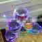 Colorful shiny LED light portable car stero mini bluetooth speaker with hands free call, FM radio and line in function