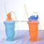 2014 The newest design Popular Carnoon Plastic Straw Cup with Lid for Film Sales Promotion