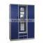 Red steel locker closet Indian style metal wardrobe