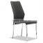 PU Leather Chromed Metal Contemporary Dining Chair