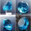 New Design for Business Diamond Shaped Blue Table Crystal Paperweight