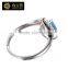 fashion gemstone ring jewellery factory wholesale newest style 925 sterling silver inlaid blue topaz natural stone silver ring