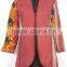 RTHCJC-22 Light Color reversible cotton kantha Winter Jackets For Girls Vintage look Full sleeves size Jaipur