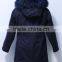 Wholesale price hot selling popular parka jacket with real silver fox fur hood trim