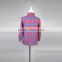 yarn dyed check latest fancy blouse for young girls
