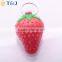 2016 Fashion Cute Plastic Strawberry Key Holder, Multicolor LED Key Ring Unisex/