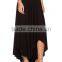 Asymmetrical hem latest long skirt design cotton women skirt 2015
