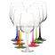 Clear Twilight Long Stem Tall 10.5oz Colored Bottom Wine Glass