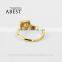 0.63 Carat Princess Halo Solitair 10K Gold Yellow Ring Simulated Diamond Ring Jewelry New Wedding Engagement Ring For Women Gift