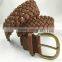 3.8CM width fashion braided pu leather belt
