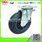 160mm Black Rubber Garbage Casters with plastic center